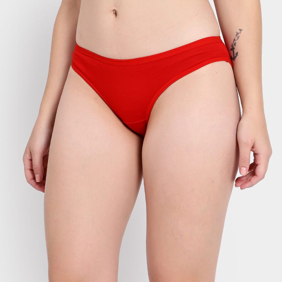 Ladies' Cotton Panty, Red, large